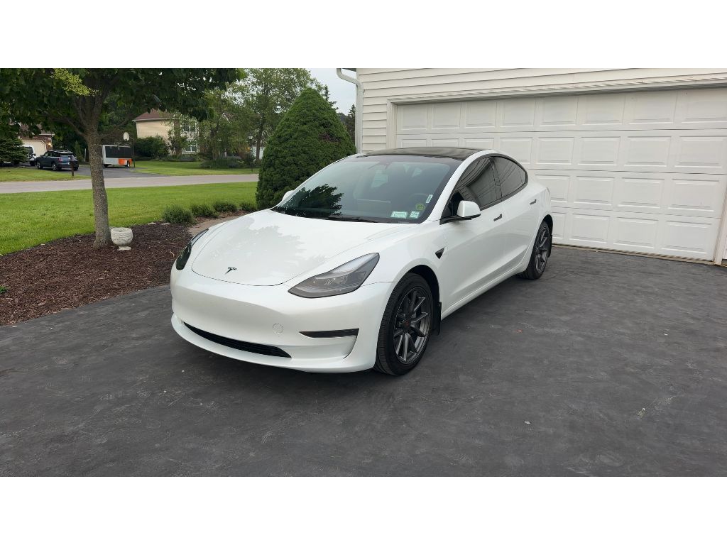 Pearl White Multi-Coat 2023 Tesla Model 3 Sedan Rear-Wheel Drive Automatic