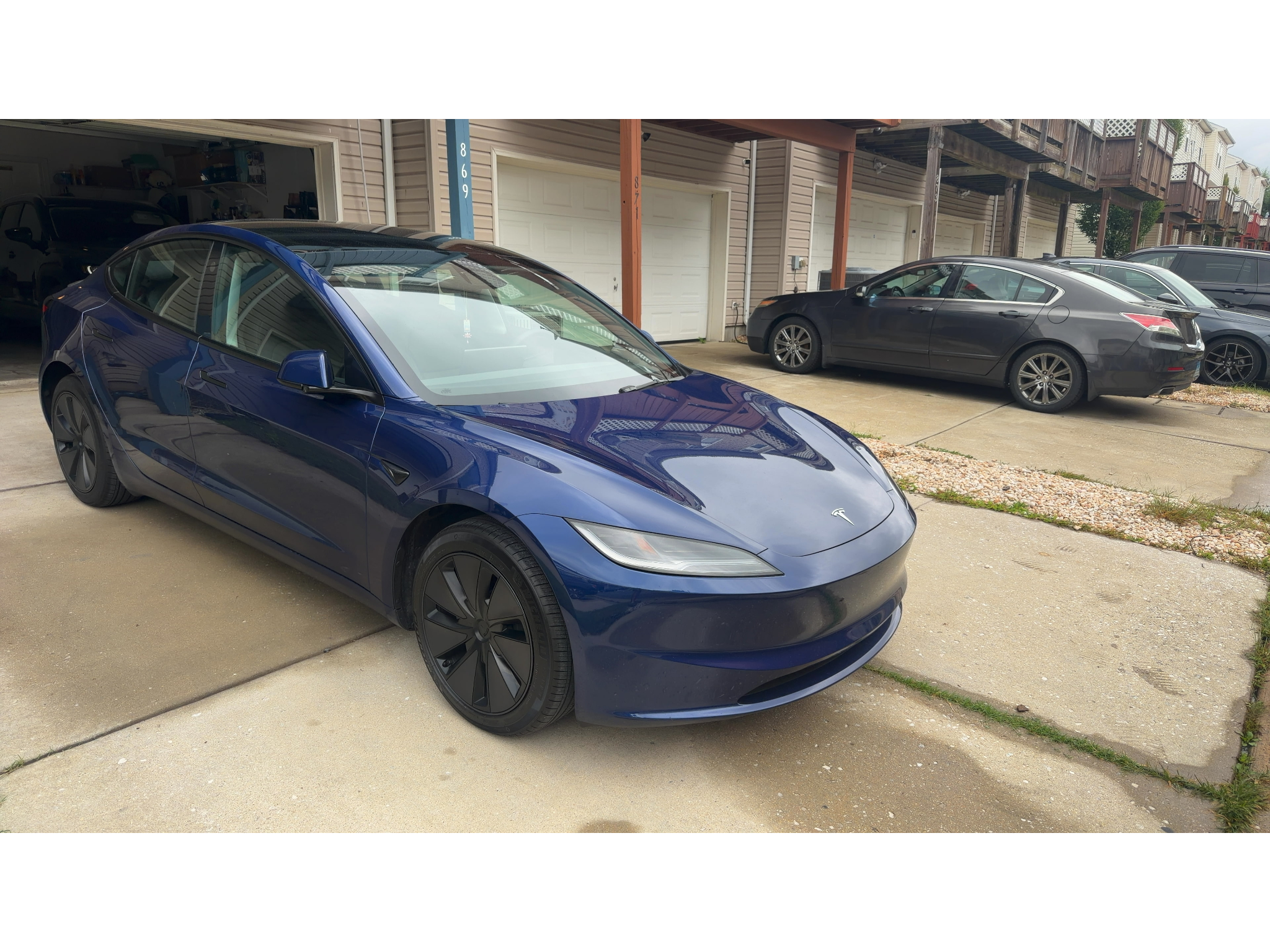 Deep Blue Metallic 2025 Tesla Model 3 Sedan Rear-Wheel Drive Automatic