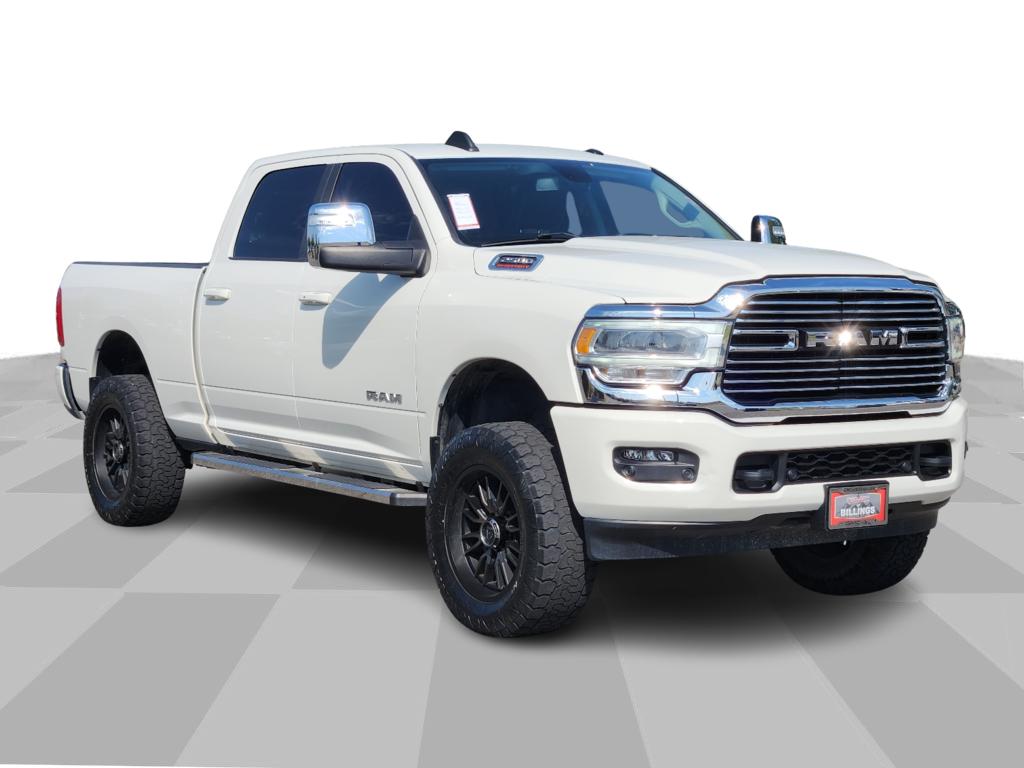 Pearl White 2023 RAM 2500 Pickup Truck Four-Wheel Drive 8-Speed Automatic