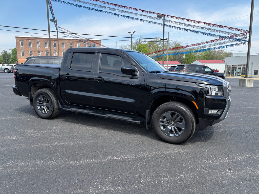 Super Black 2025 Nissan Frontier SV Crew Cab 4WD Pickup Truck Four-Wheel Drive 9-Speed Automatic