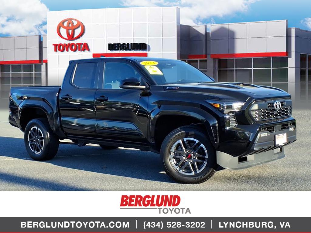 Black 2024 Toyota Tacoma TRD Sport Double Cab 4WD Pickup Truck Four-Wheel Drive 8-Speed Automatic