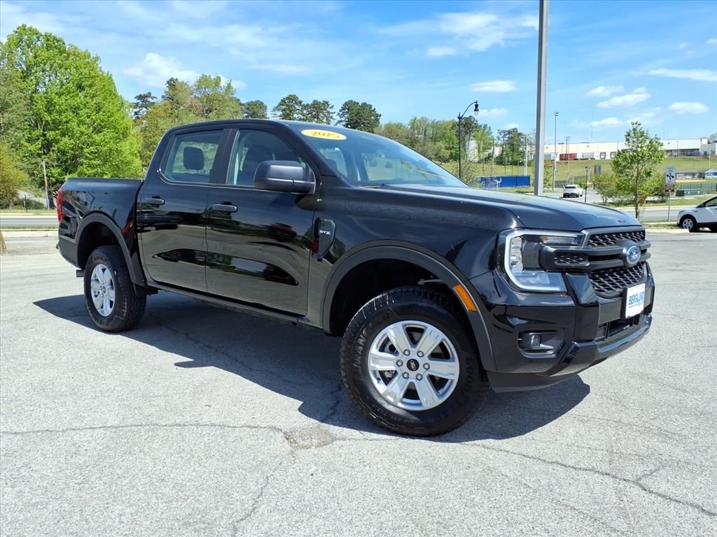 Shadow Black 2025 Ford Ranger XL SuperCrew 4WD Pickup Truck Four-Wheel Drive Automatic