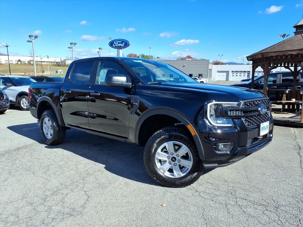 Shadow Black 2025 Ford Ranger XL SuperCrew 4WD Pickup Truck Four-Wheel Drive Automatic