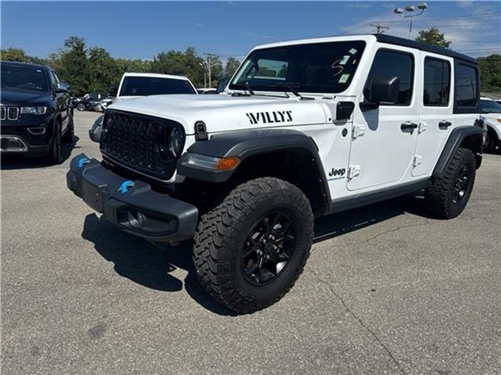 Bright White Clearcoat 2024 Jeep Wrangler 4xe SUV / Crossover Four-Wheel Drive 8-Speed Automatic