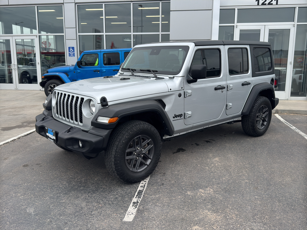Silver Zynith Clearcoat 2024 Jeep Wrangler Sport S 4-Door 4WD SUV / Crossover Four-Wheel Drive 8-Speed Automatic