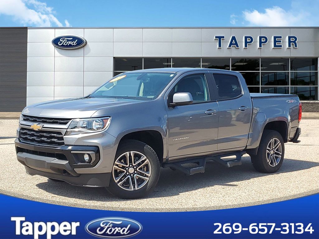 Gray (Satin Steel Metallic) 2021 Chevrolet Colorado Pickup Truck Four-Wheel Drive 8-Speed Automatic