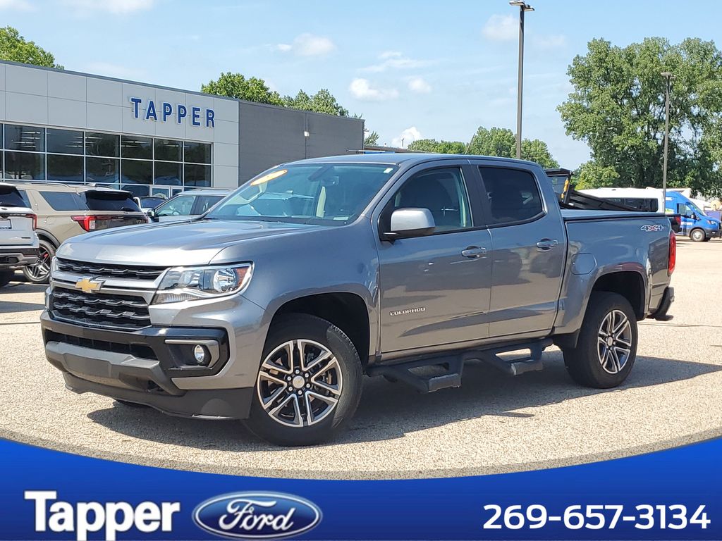 Gray (Satin Steel Metallic) 2021 Chevrolet Colorado Pickup Truck Four-Wheel Drive 8-Speed Automatic