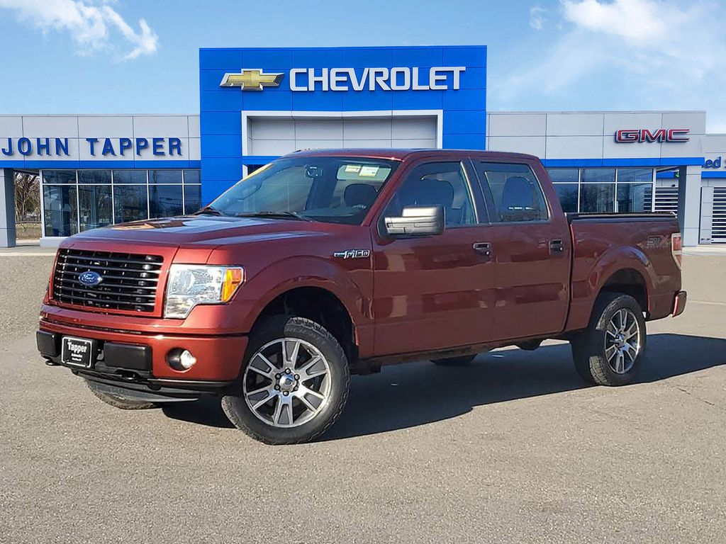 Red (Sunset Metallic) 2014 Ford F-150 STX SuperCrew 4WD Pickup Truck Four-Wheel Drive 6-Speed Automatic