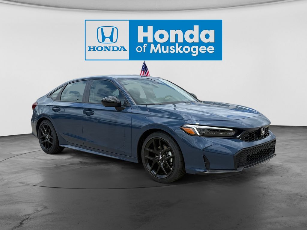Blue Lagoon Pearl 2026 Honda Civic Sport FWD Sedan Front-Wheel Drive Continuously Variable Transmission