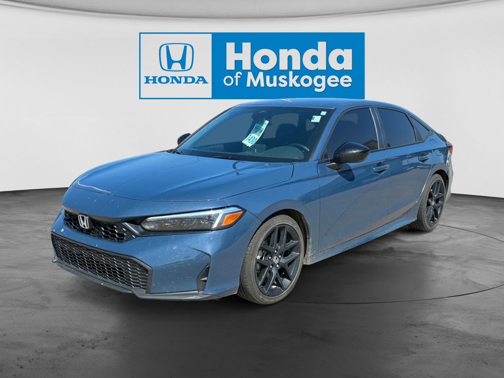 Blue Lagoon Pearl 2025 Honda Civic Sedan Front-Wheel Drive Continuously Variable Transmission