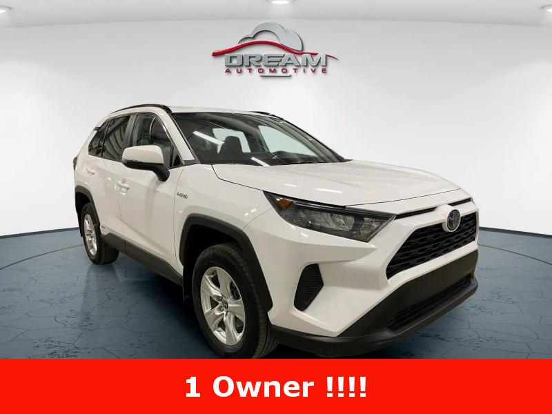 Super White 2021 Toyota RAV4 Hybrid LE AWD SUV / Crossover All-Wheel Drive Continuously Variable Transmission