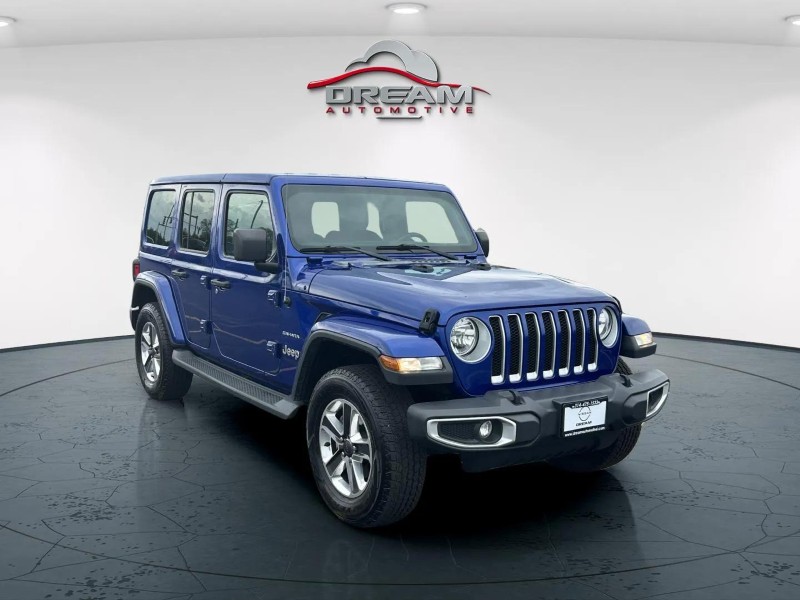 Ocean Blue Metallic 2020 Jeep Wrangler Unlimited Sahara 4WD SUV / Crossover Four-Wheel Drive 8-Speed Automatic