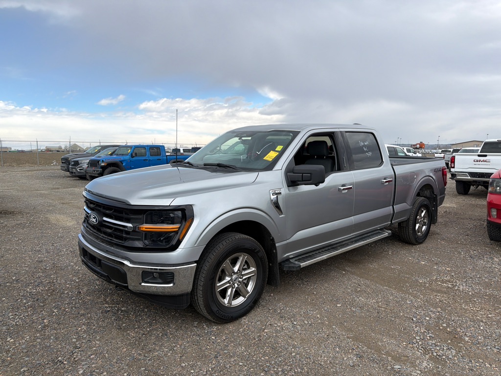 Silver 2024 Ford F-150 XLT SuperCrew 4WD Pickup Truck Four-Wheel Drive Automatic