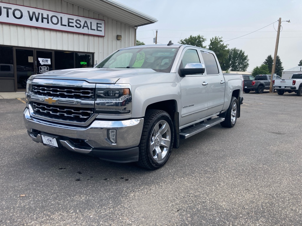 Silver 2017 Chevrolet Silverado 1500 Pickup Truck Four-Wheel Drive Automatic