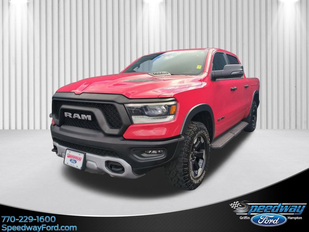 Flame Red Clearcoat 2023 RAM 1500 Rebel Crew Cab 4WD Pickup Truck Four-Wheel Drive 8-Speed Automatic