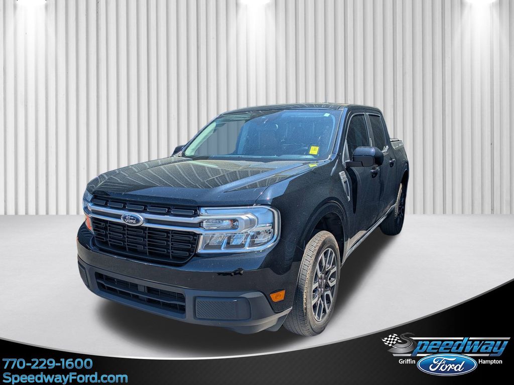 Shadow Black 2023 Ford Maverick Lariat SuperCrew FWD Pickup Truck Front-Wheel Drive Continuously Variable Transmission