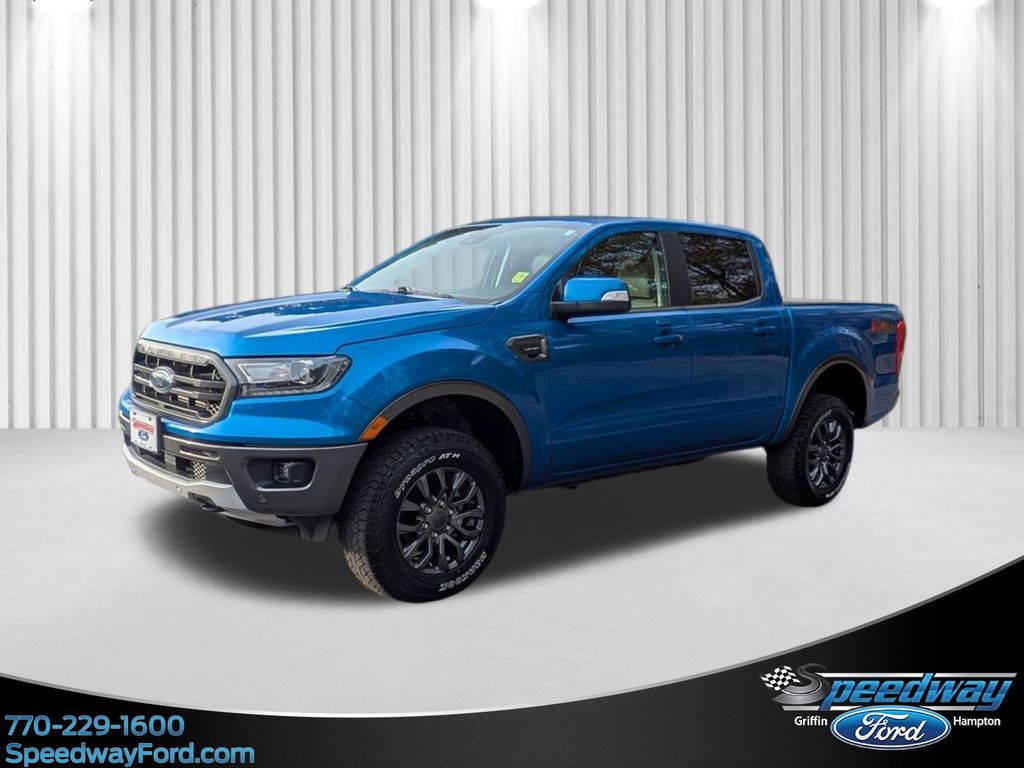 Velocity Blue Metallic 2022 Ford Ranger Lariat SuperCrew 4WD Pickup Truck Four-Wheel Drive Automatic