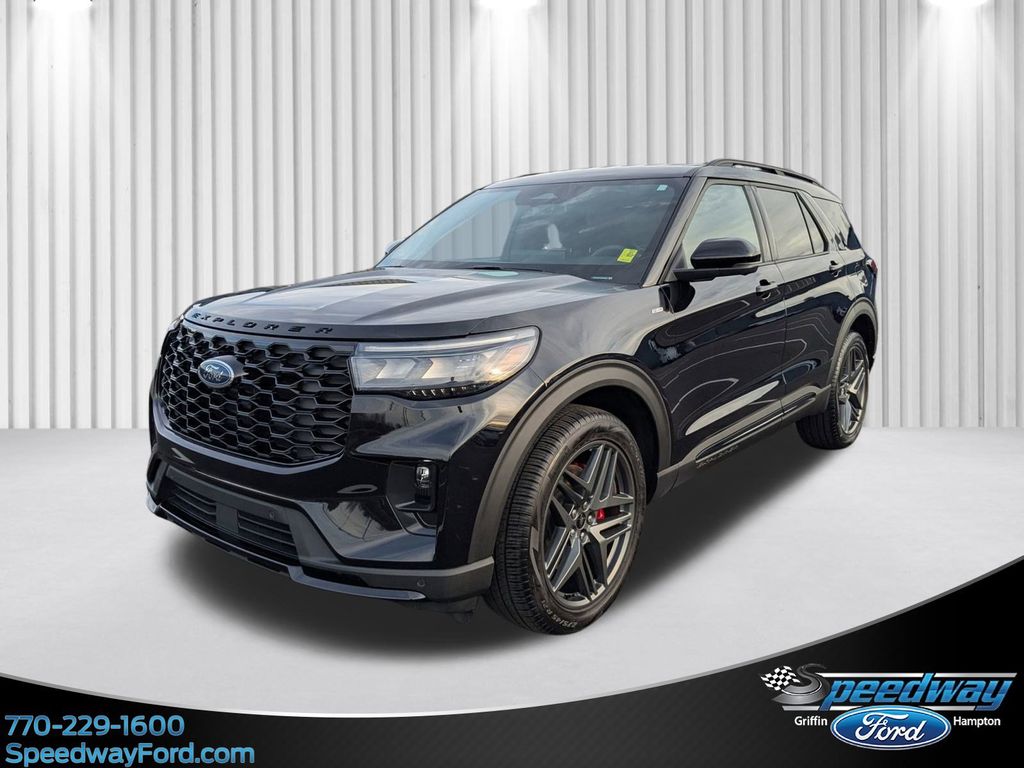 Agate Black Metallic 2025 Ford Explorer ST-Line AWD SUV / Crossover All-Wheel Drive Automatic