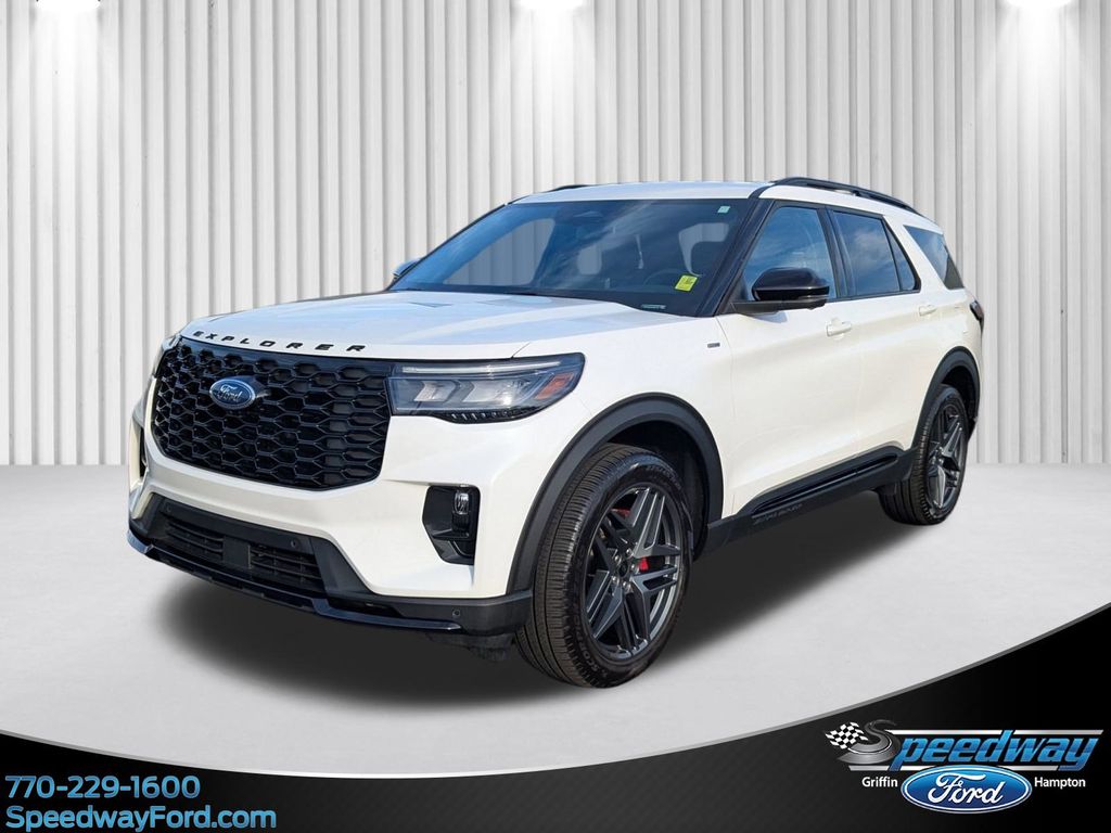 Star White Metallic Tri-Coat 2025 Ford Explorer ST-Line AWD SUV / Crossover All-Wheel Drive Automatic