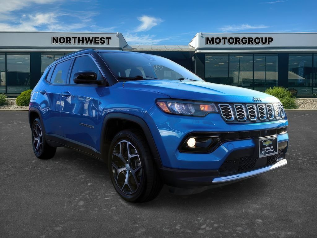 Hydro Blue Pearlcoat 2024 Jeep Compass Limited 4WD SUV / Crossover Four-Wheel Drive 8-Speed Automatic