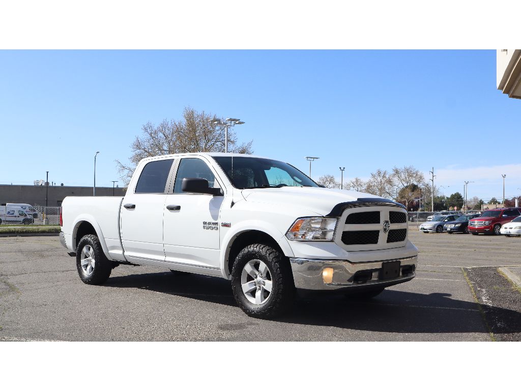 Bright White 2017 RAM 1500 Outdoorsman Crew Cab 4WD Pickup Truck Four-Wheel Drive 8-Speed Automatic
