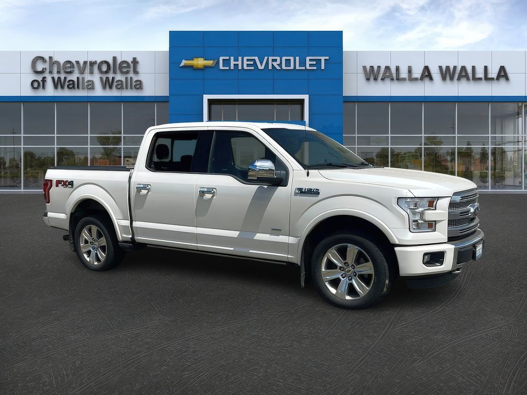 White Platinum Metallic Tri-Coat 2015 Ford F-150 Pickup Truck Four-Wheel Drive 6-Speed Automatic