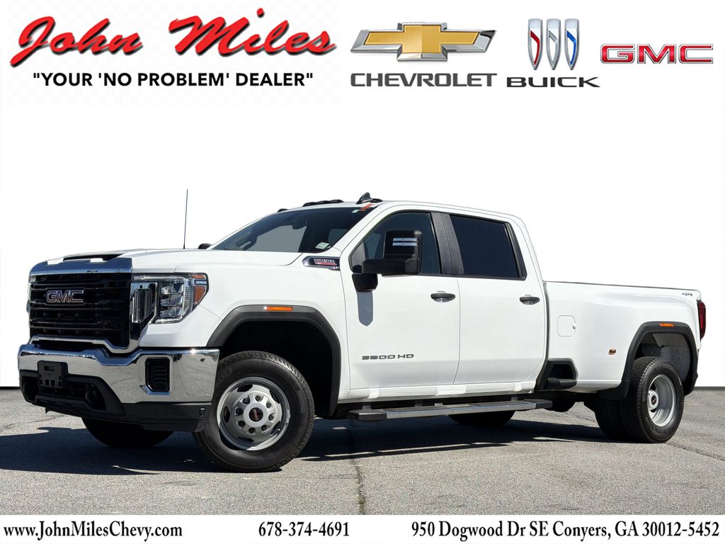 Summit White 2023 GMC Sierra 3500HD Pro Crew Cab 4WD Pickup Truck Four-Wheel Drive Automatic