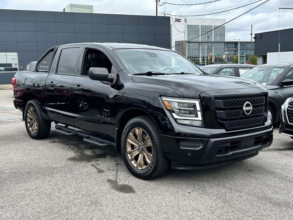 Super Black 2024 Nissan Titan Pickup Truck 4X2 9-Speed Automatic