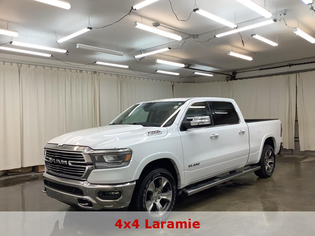 Bright White Clearcoat 2020 RAM 1500 Laramie Crew Cab 4WD Pickup Truck Four-Wheel Drive 8-Speed Automatic