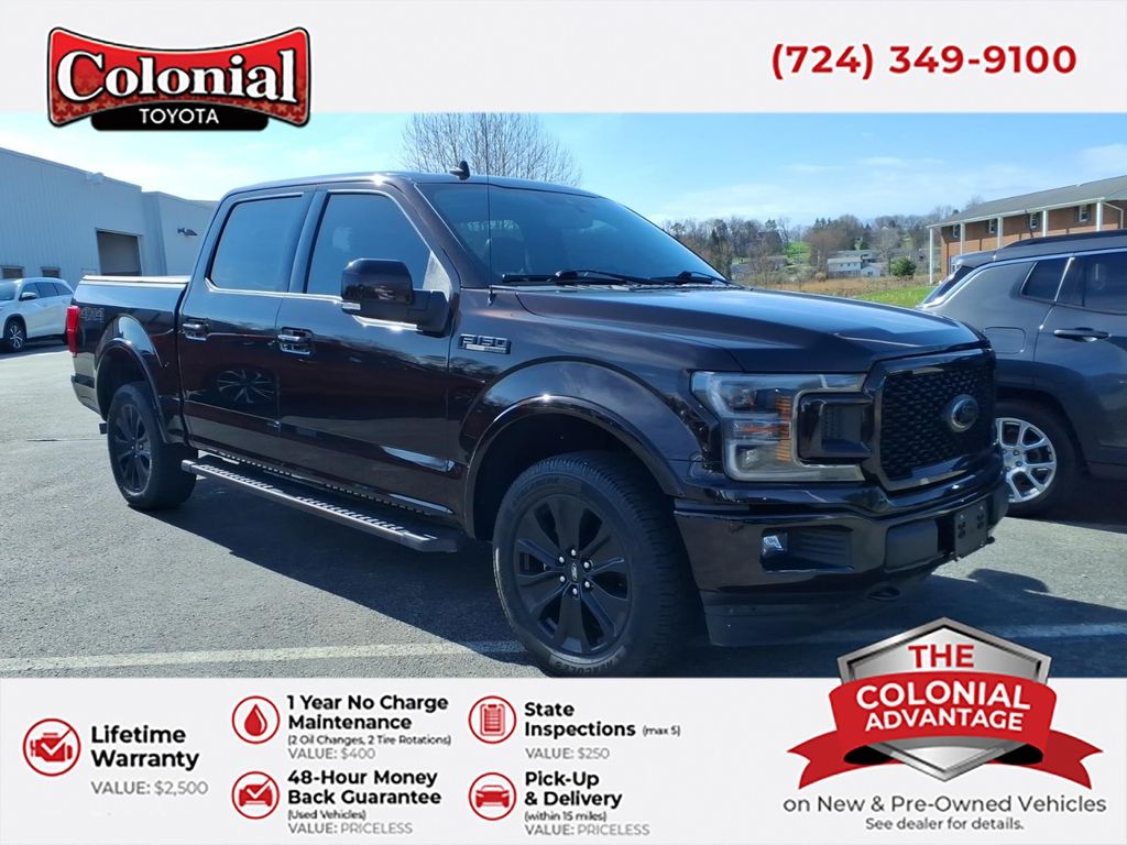 Red (Maroon) 2020 Ford F-150 Lariat SuperCrew 4WD Pickup Truck Four-Wheel Drive Automatic