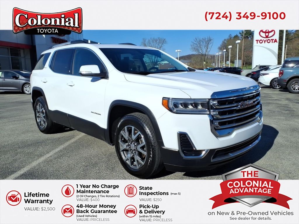 Summit White 2020 GMC Acadia SLE AWD SUV / Crossover Four-Wheel Drive 9-Speed Automatic