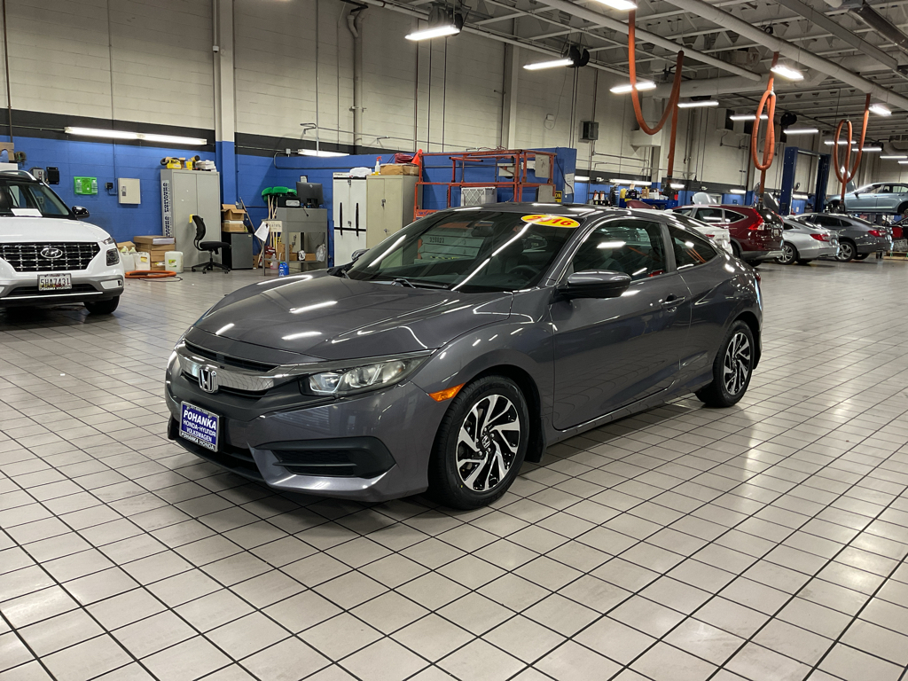 Gray (Modern Steel Metallic) 2016 Honda Civic Coupe Coupe Front-Wheel Drive Continuously Variable Transmission
