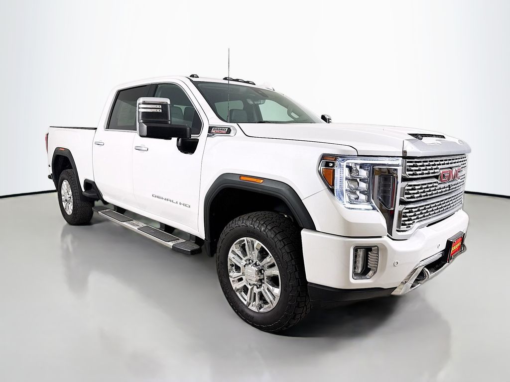 White Frost Tricoat 2022 GMC Sierra 3500HD Denali Crew Cab 4WD Pickup Truck Four-Wheel Drive Automatic