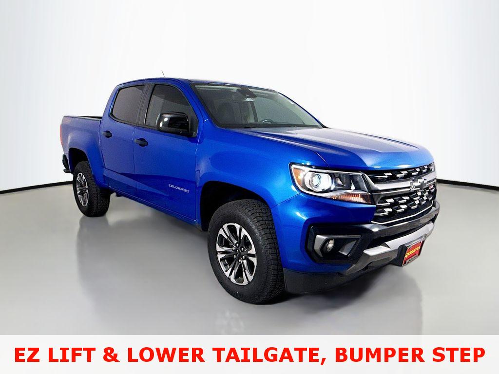 Bright Blue Metallic 2022 Chevrolet Colorado Z71 Crew Cab 4WD Pickup Truck Four-Wheel Drive 8-Speed Automatic