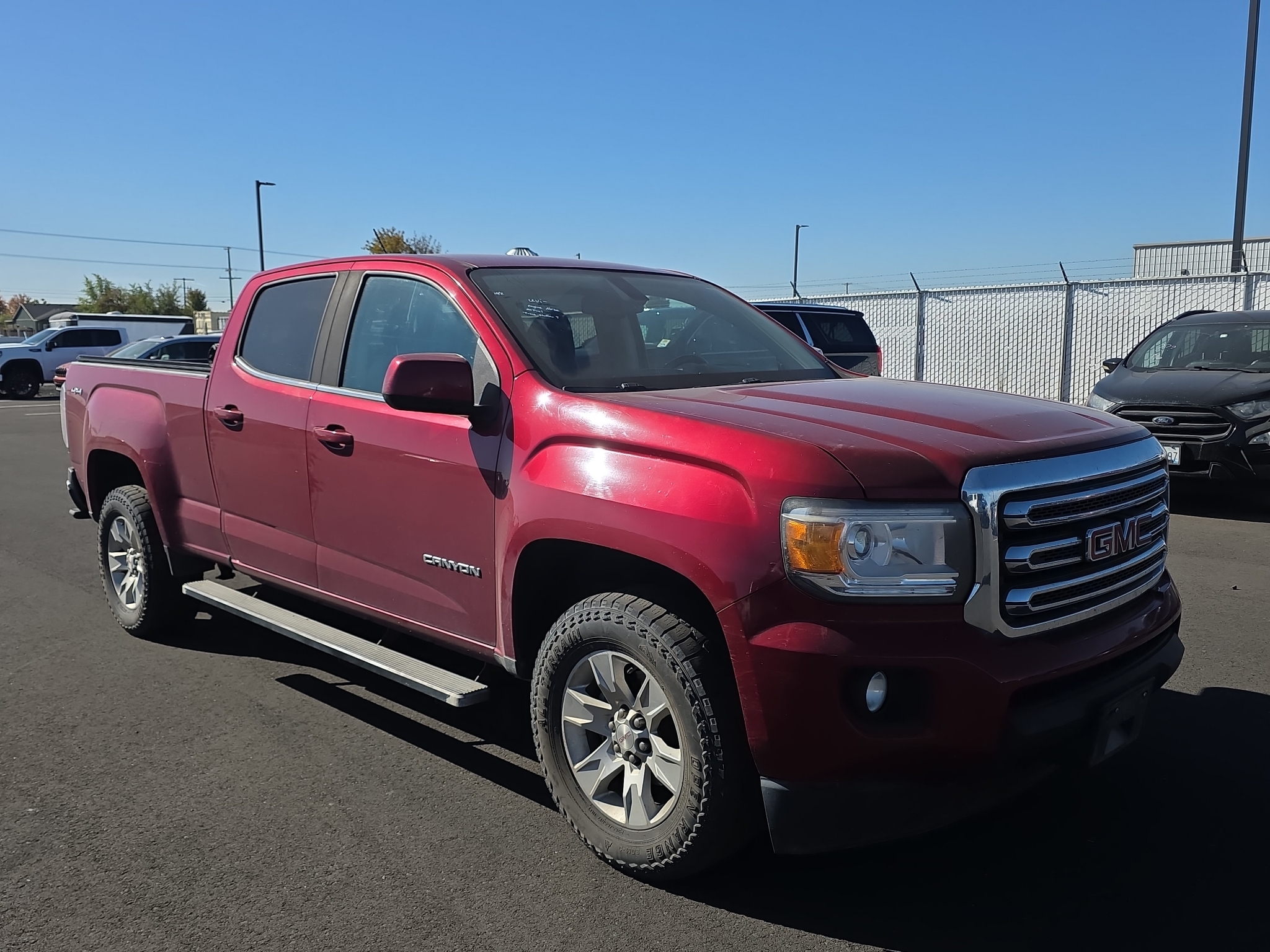 Red Quartz Tintcoat 2018 GMC Canyon Pickup Truck Four-Wheel Drive 8-Speed Automatic