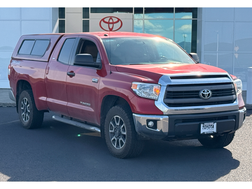 Barcelona Red Metallic 2014 Toyota Tundra SR5 Double Cab 5.7L 4WD Pickup Truck Four-Wheel Drive 6-Speed Automatic
