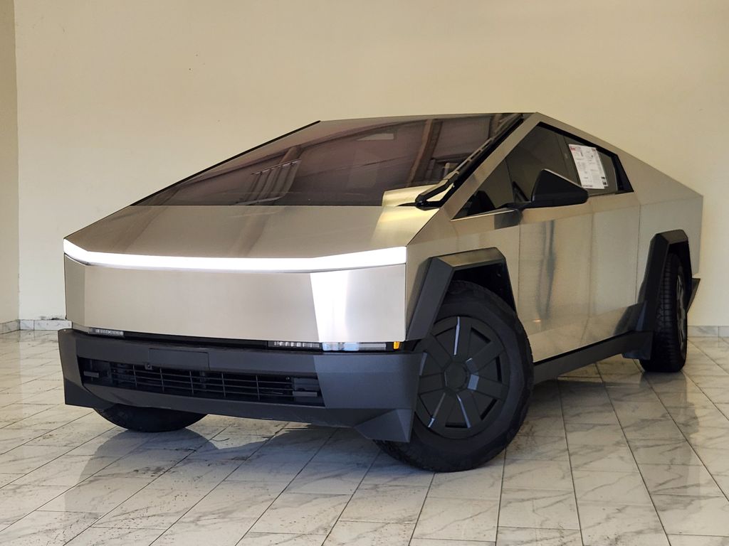 Gray (Ultra-Hard Stainless Steel) 2025 Tesla Cybertruck Pickup Truck All-Wheel Drive Automatic