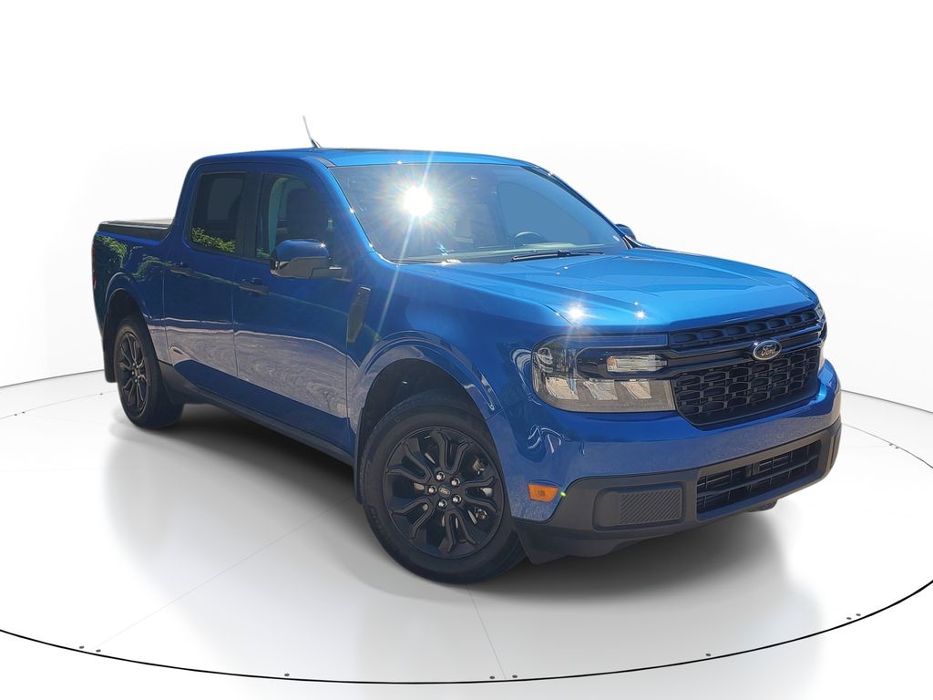 Atlas Blue Metallic 2024 Ford Maverick XLT SuperCrew AWD Pickup Truck All-Wheel Drive 8-Speed Automatic