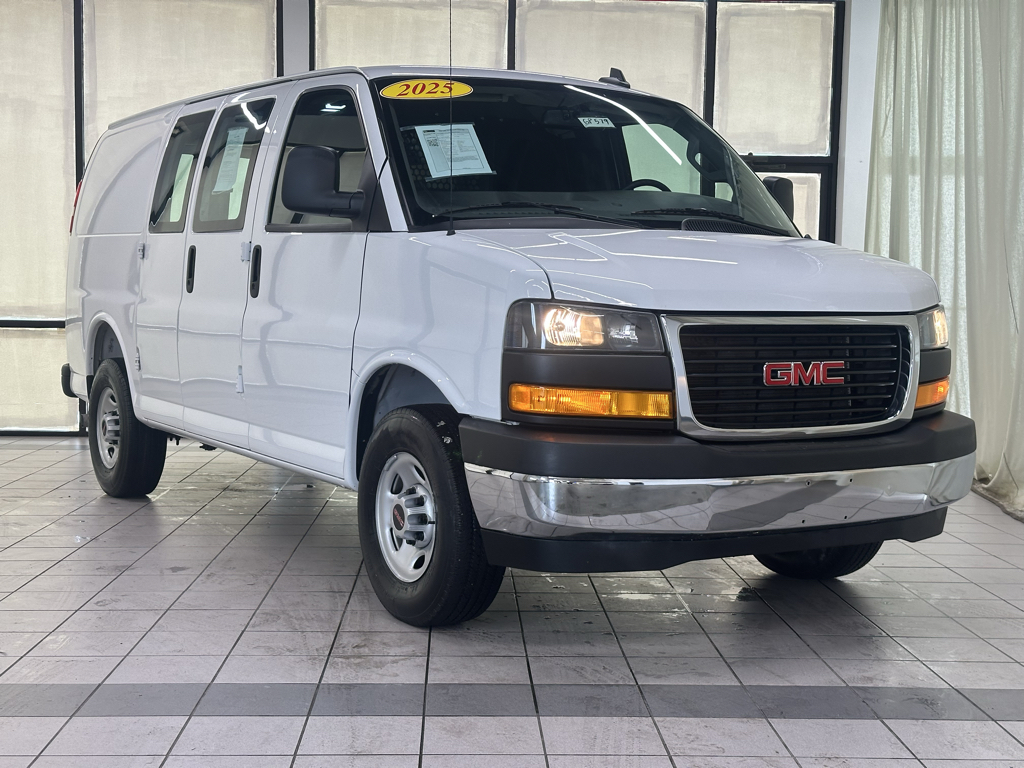 Summit White 2025 GMC Savana Cargo Van Rear-Wheel Drive 8-Speed Automatic