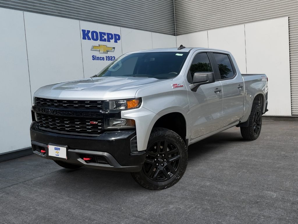 Silver Ice Metallic 2021 Chevrolet Silverado 1500 Pickup Truck Four-Wheel Drive 6-Speed Automatic