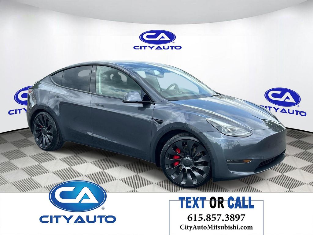 Gray 2023 Tesla Model Y Performance AWD SUV / Crossover All-Wheel Drive Automatic