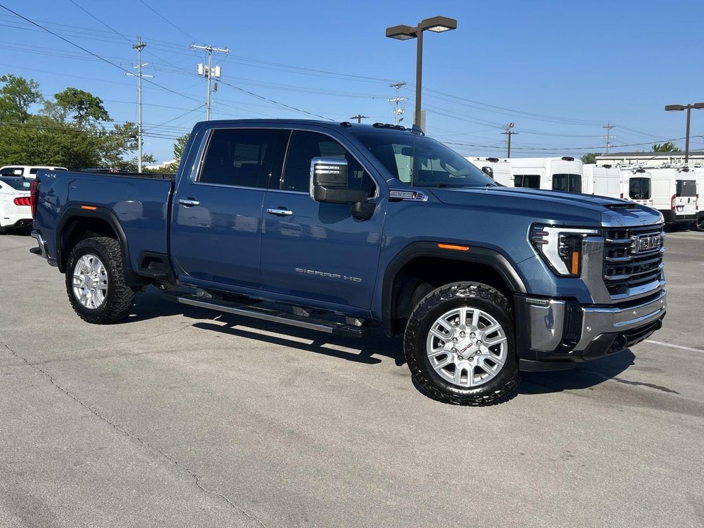 Downpour Metallic 2024 GMC Sierra 2500HD SLT Crew Cab 4WD Pickup Truck Four-Wheel Drive Automatic