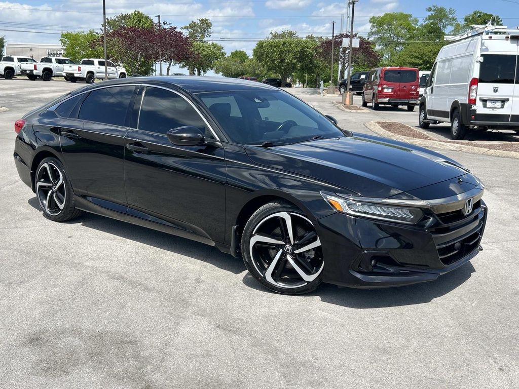Crystal Black Pearl 2022 Honda Accord Sport FWD Sedan Front-Wheel Drive Continuously Variable Transmission