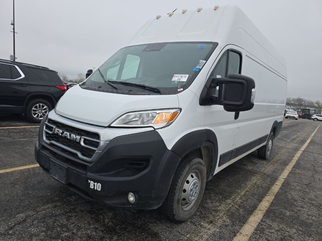 Bright White Clearcoat 2023 RAM ProMaster 3500 159 Super High Roof Extended Cargo Van FWD Van Front-Wheel Drive 9-Speed Automatic