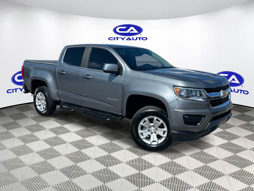 Gray (Satin Steel Metallic) 2018 Chevrolet Colorado LT Crew Cab RWD Pickup Truck 4X2 6-Speed Automatic