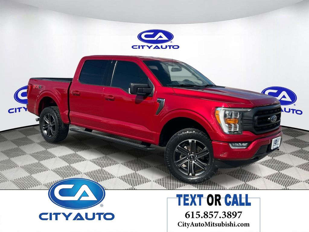 Rapid Red Metallic Tinted Clearcoat 2021 Ford F-150 Pickup Truck Four-Wheel Drive Automatic