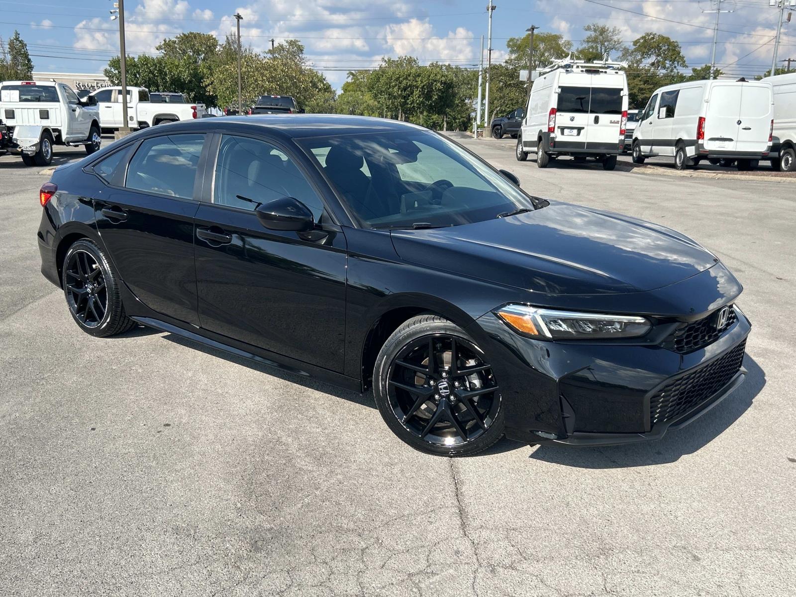 Crystal Black Pearl 2025 Honda Civic Sedan Front-Wheel Drive Continuously Variable Transmission