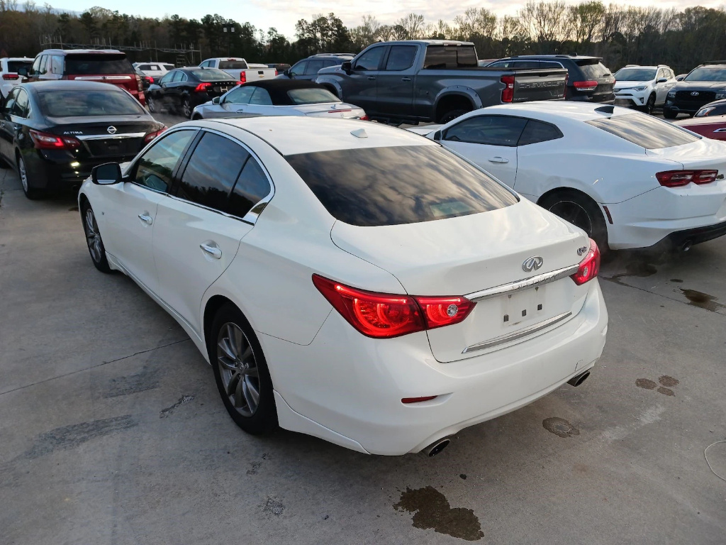Moonlight White 2015 INFINITI Q50 3.7 Sport RWD Sedan Rear-Wheel Drive 7-Speed Automatic