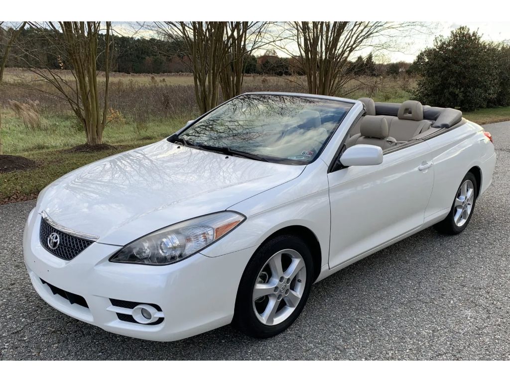 White Pearl 2008 Toyota Camry Solara Convertible Front-Wheel Drive Automatic