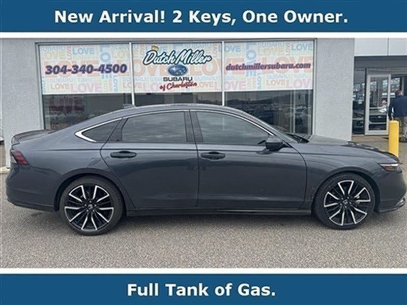Gray 2024 Honda Accord Hybrid Touring FWD Sedan Front-Wheel Drive Continuously Variable Transmission